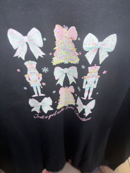 Nutcracker With bows and Christmas Trees T-Shirts