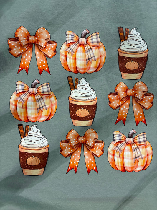 Pumpkin, Coffee, Bow T-Shirt