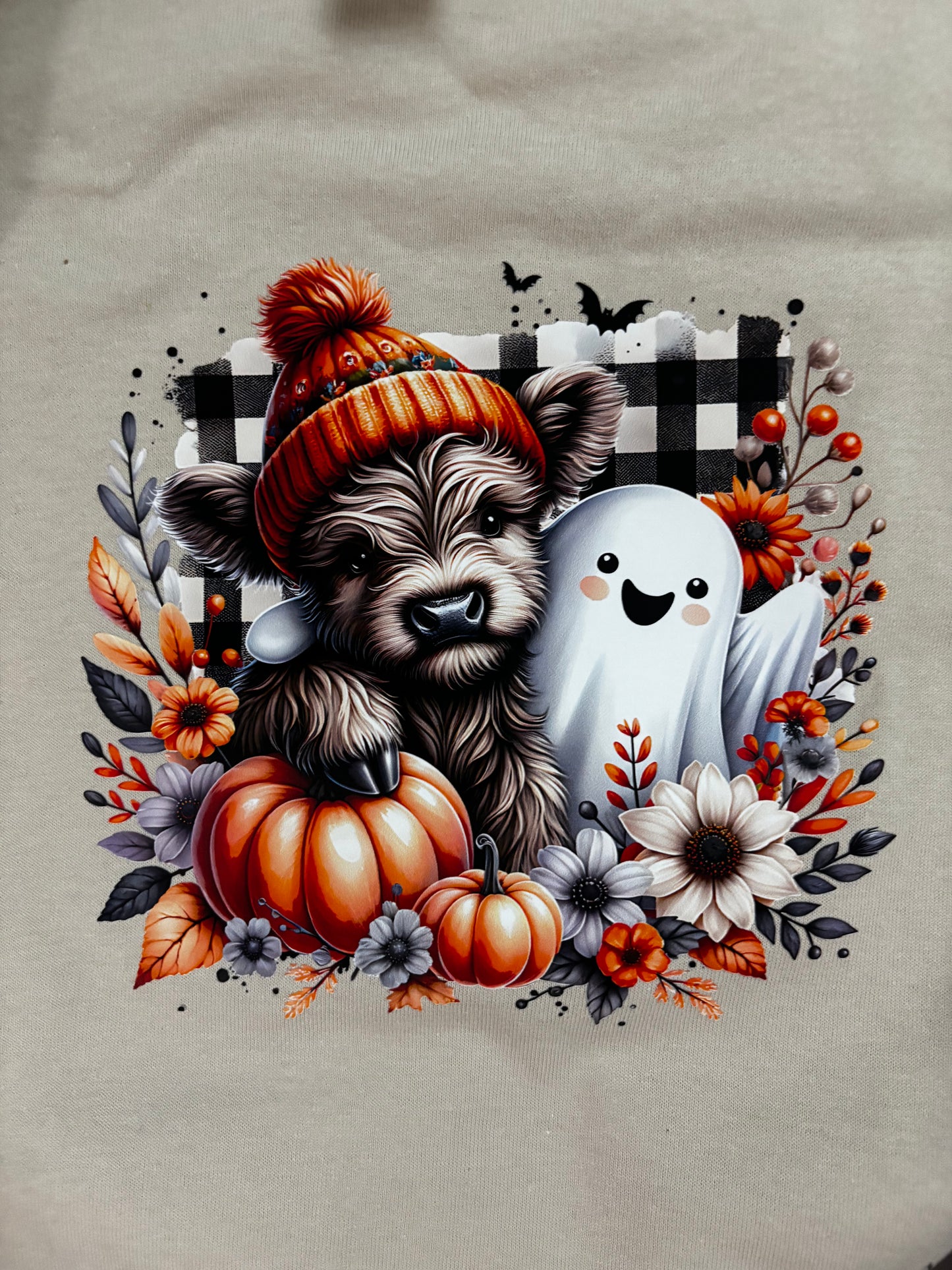 Highland Cow with Ghost T-Shirts