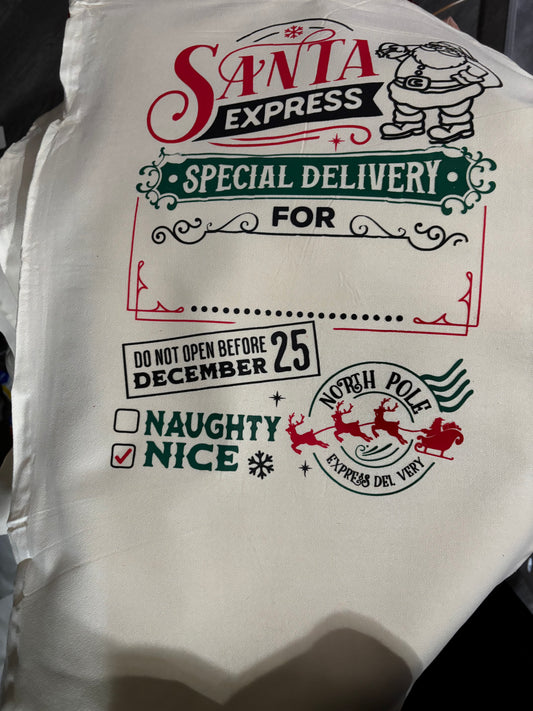 Naughty or Nice Santa Sacks