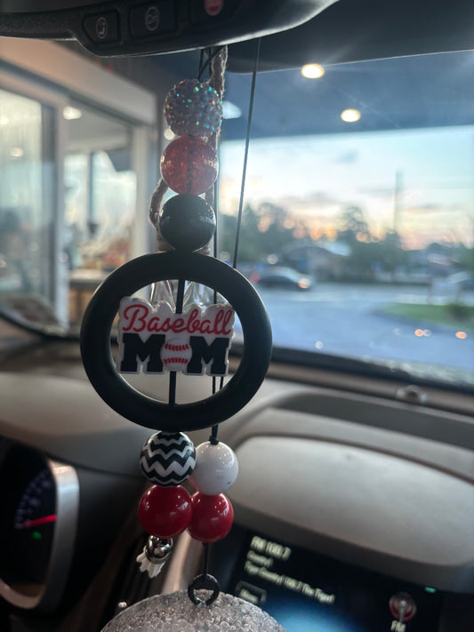 Baseball Mom car charm