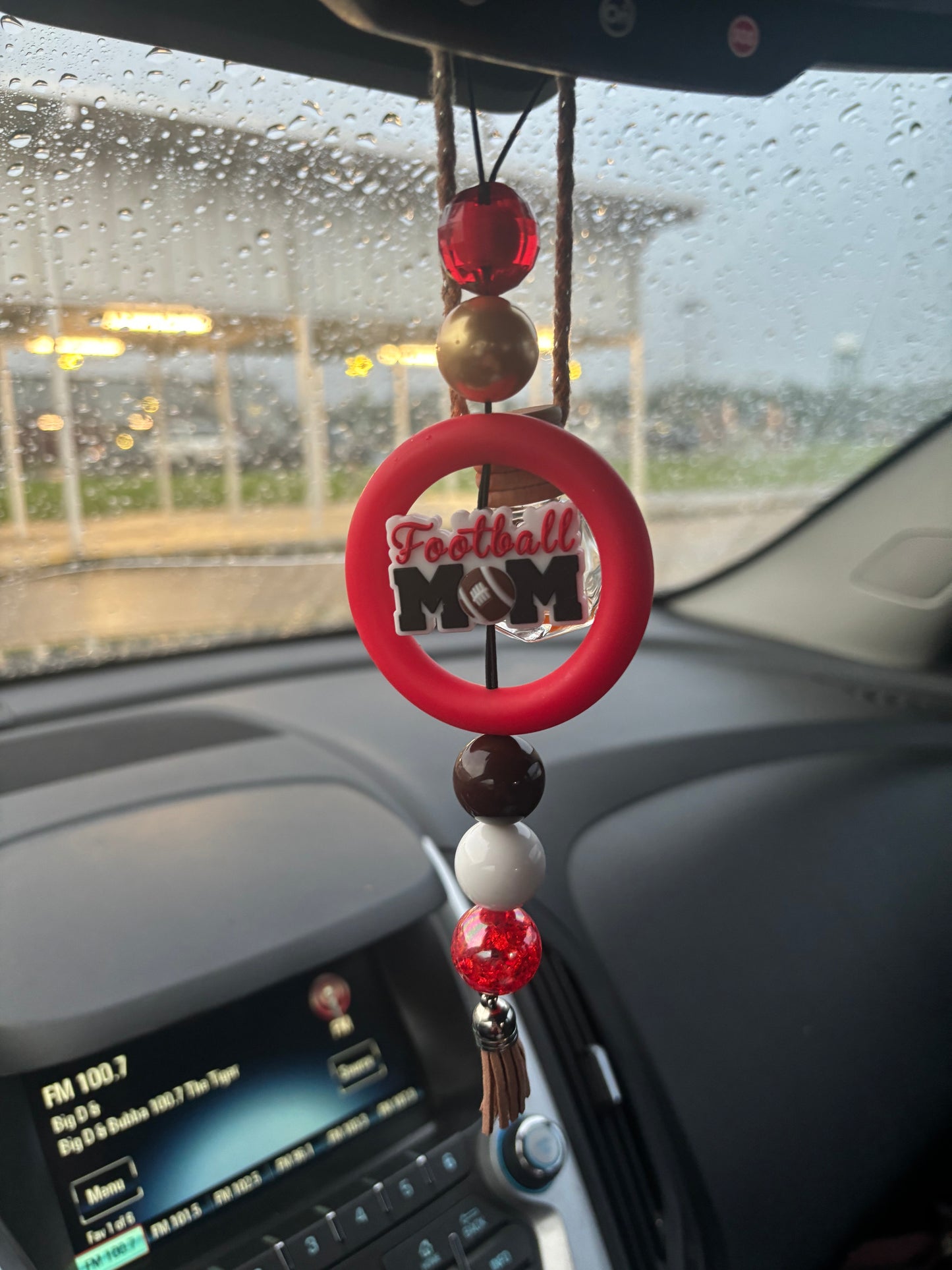 Football Mom car charm