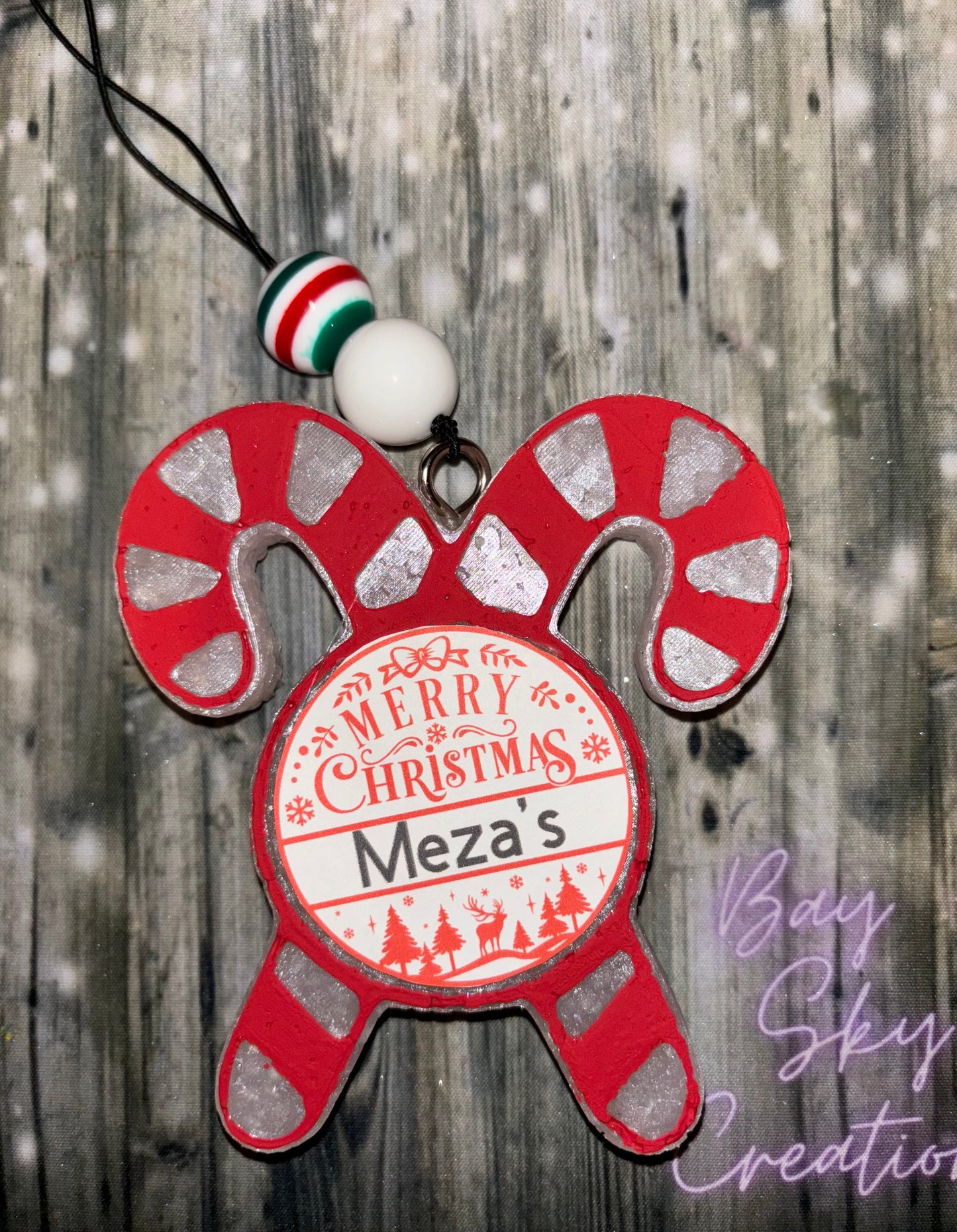 Candy Cane Cardstock Freshie