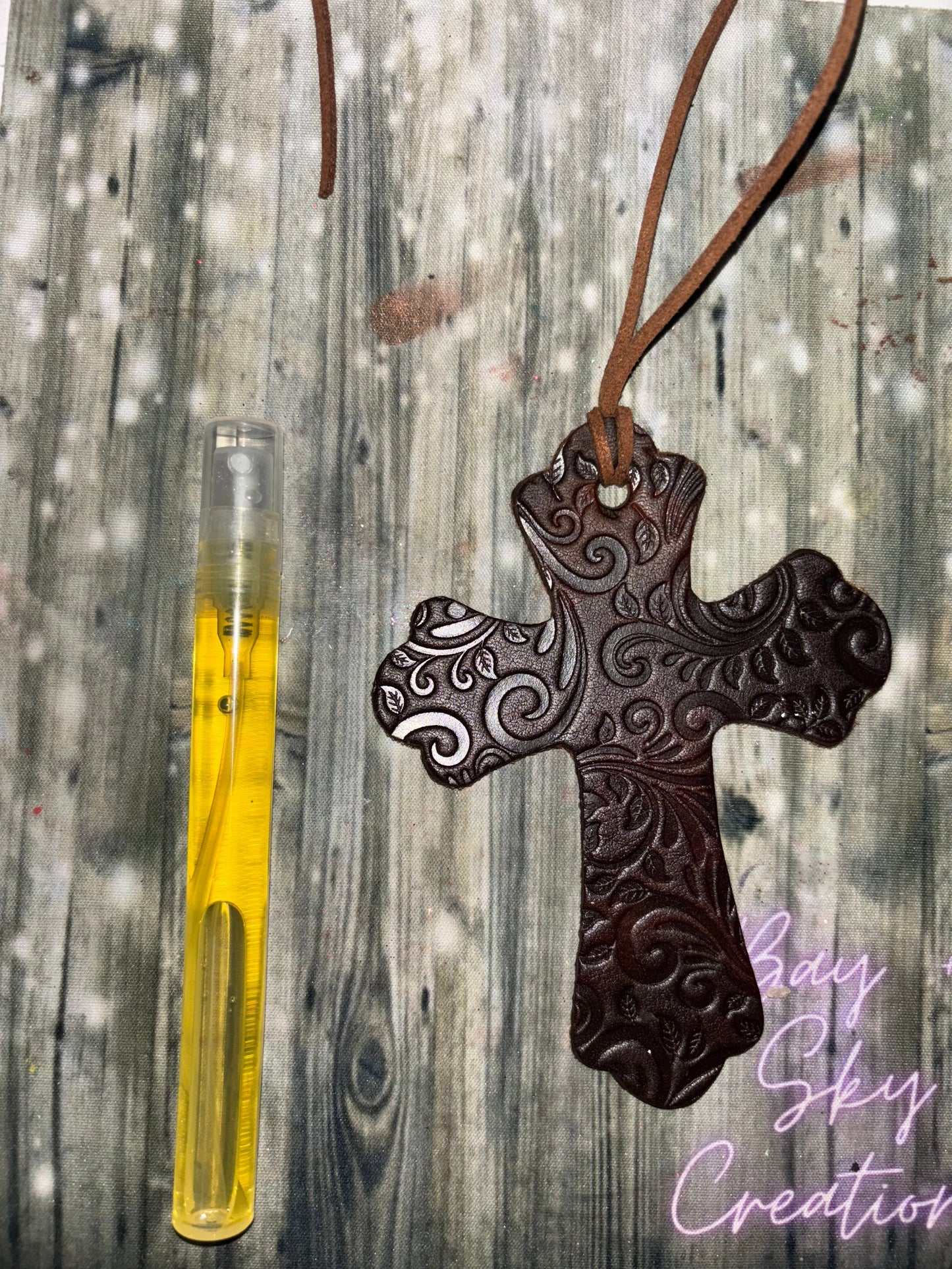 Cross Leather Freshie