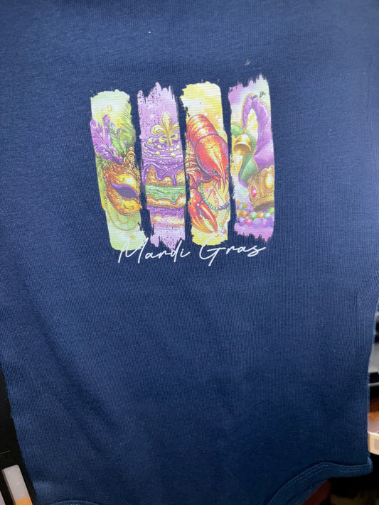 Mardi Grass onesie