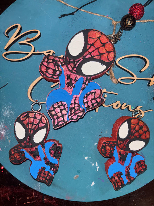 Spider Man Freshie & Vent Clips Set
