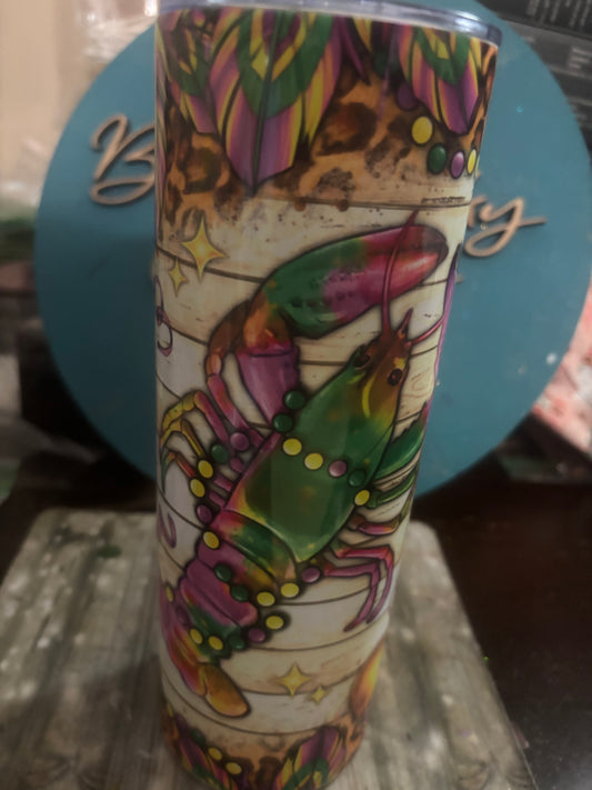 Mardi Gras Crawfish Tumbler