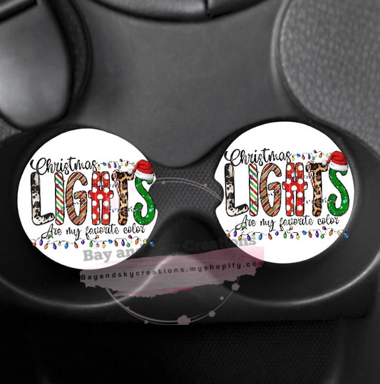 Christmas lights car coaster