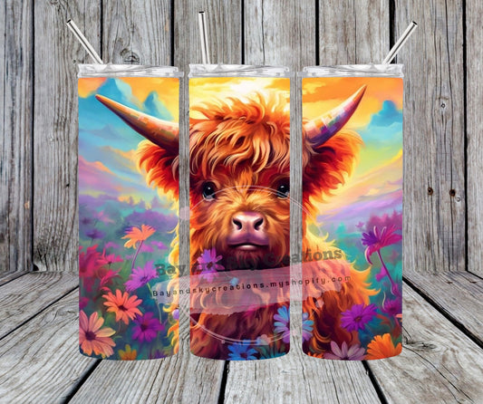 Highland Cow drink cups