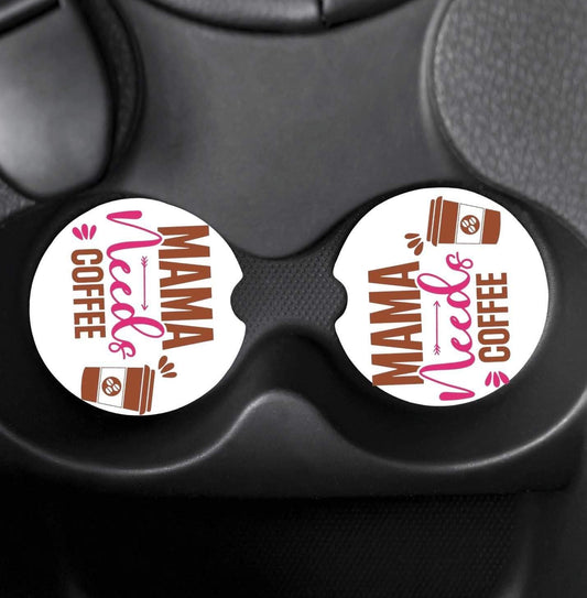 Mama Needs Coffee Car Coasters