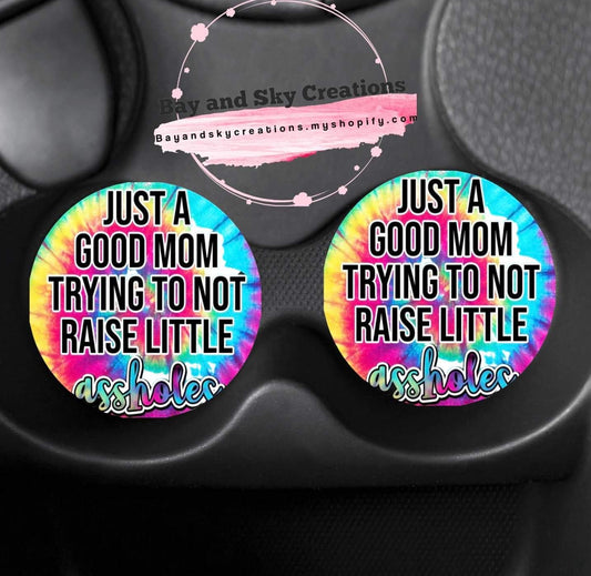 Just A Good Mom Car Coasters